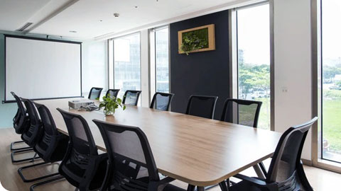 clean conference room